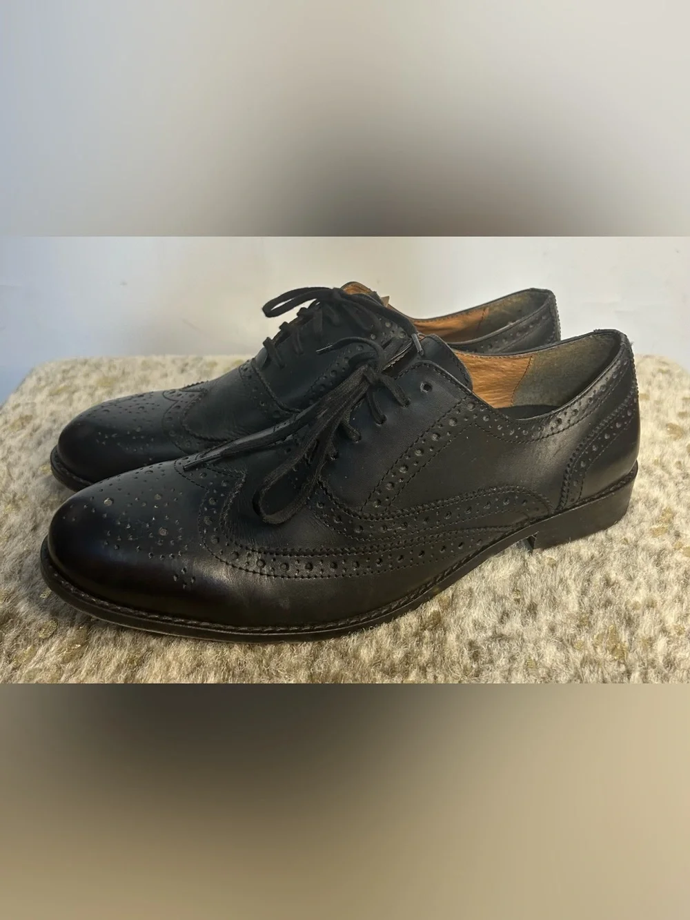 5 for $25🔥Eyelet Black Loafer Dress Shoes Mens Size 10.5